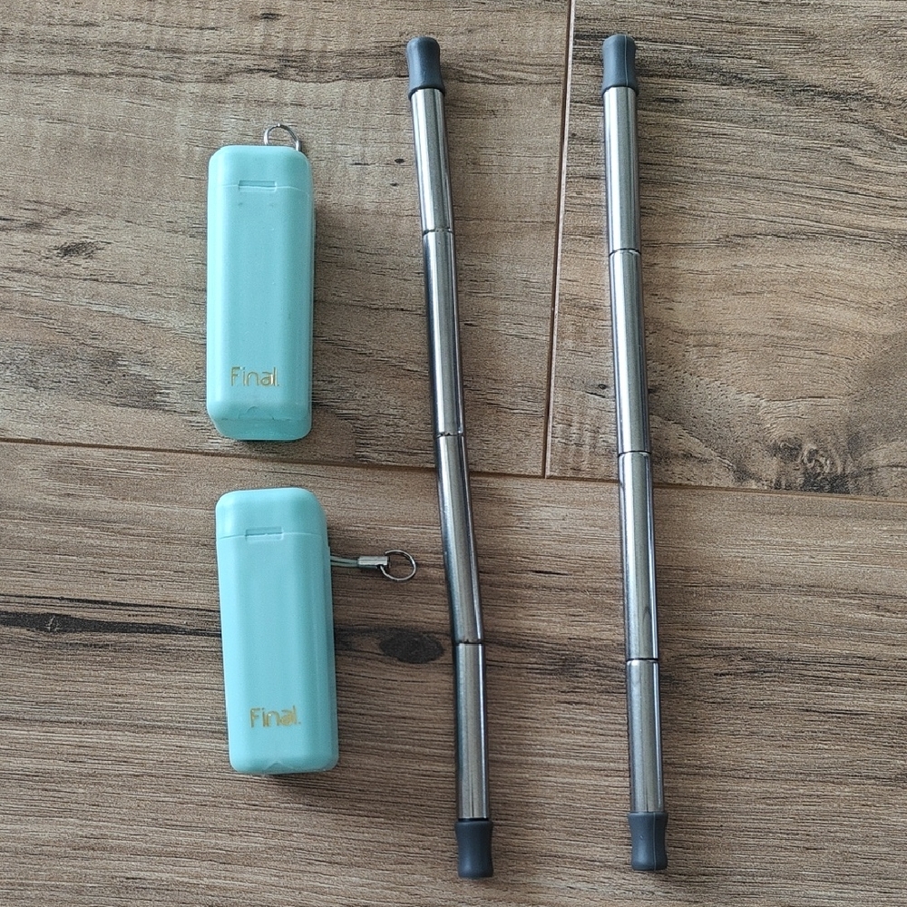 Like New Pair Of Reusable Straws - Picture 2 of 4